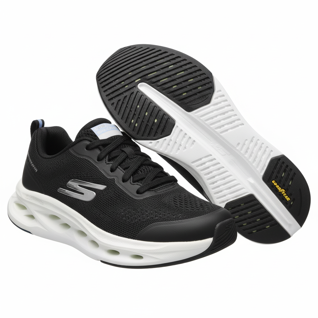 GO RUN Glide-Step Max – Aura Ray : Black White